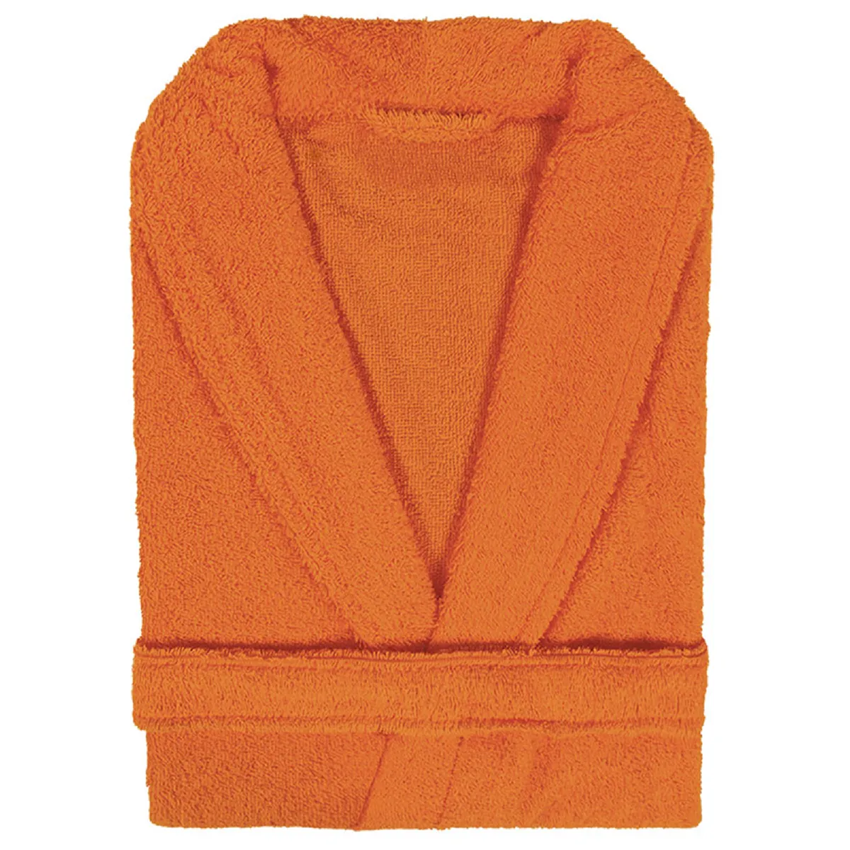 Peignoir Col Châle Adulte Pure Coton S Orange Butane