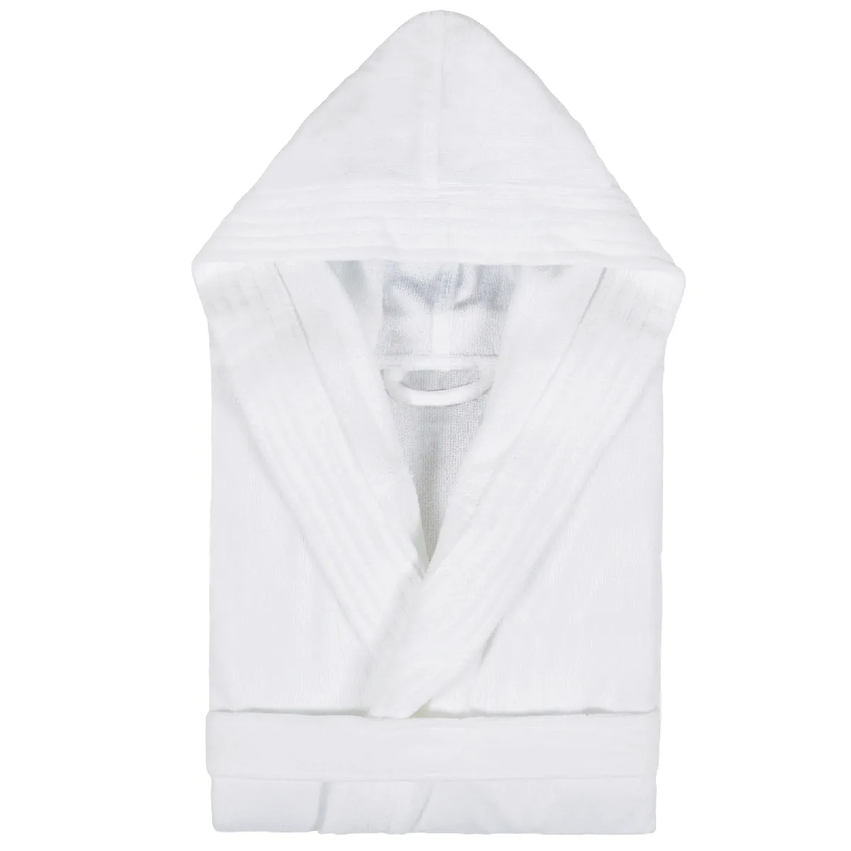 Peignoir À Capuche Adulte Cool Coton S Velours Blanc