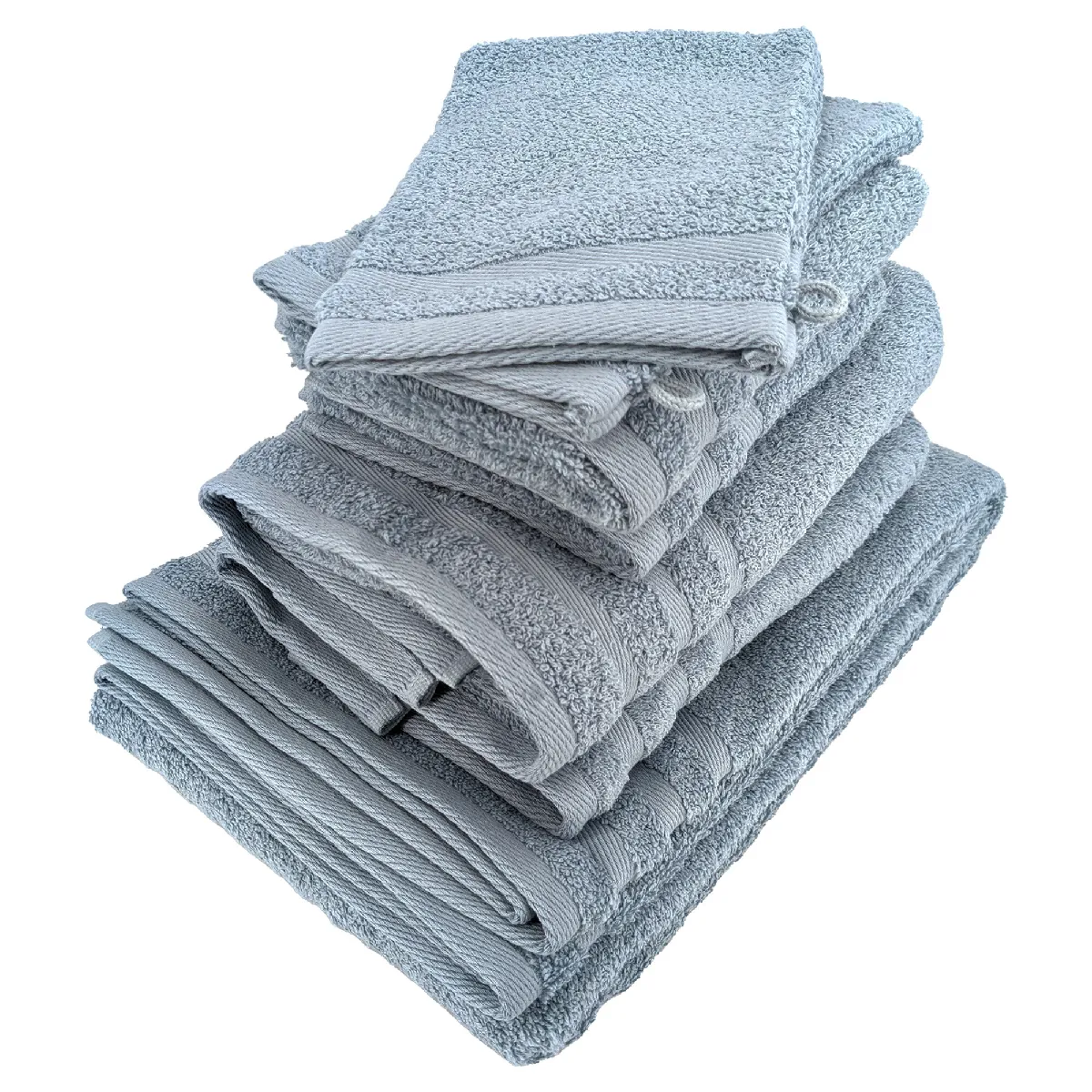 Parure De Bain Efficience Pure Bleu Capri 7 Pièces