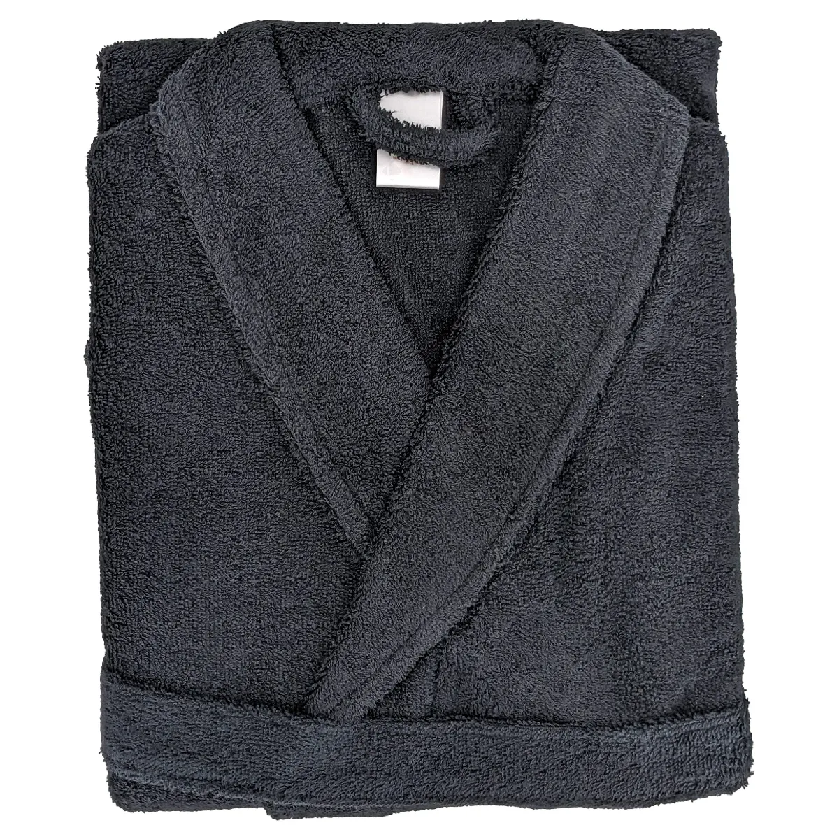 Peignoir Col Châle Adulte Alpha Coton Taille M Noir
