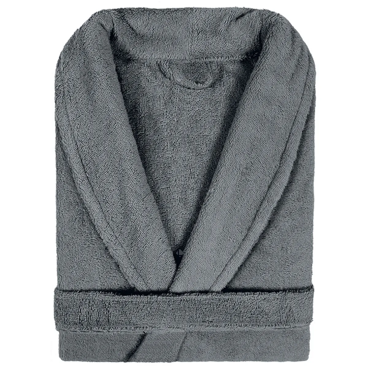 Peignoir Col Châle Adulte Pure Coton L Gris Anthracite