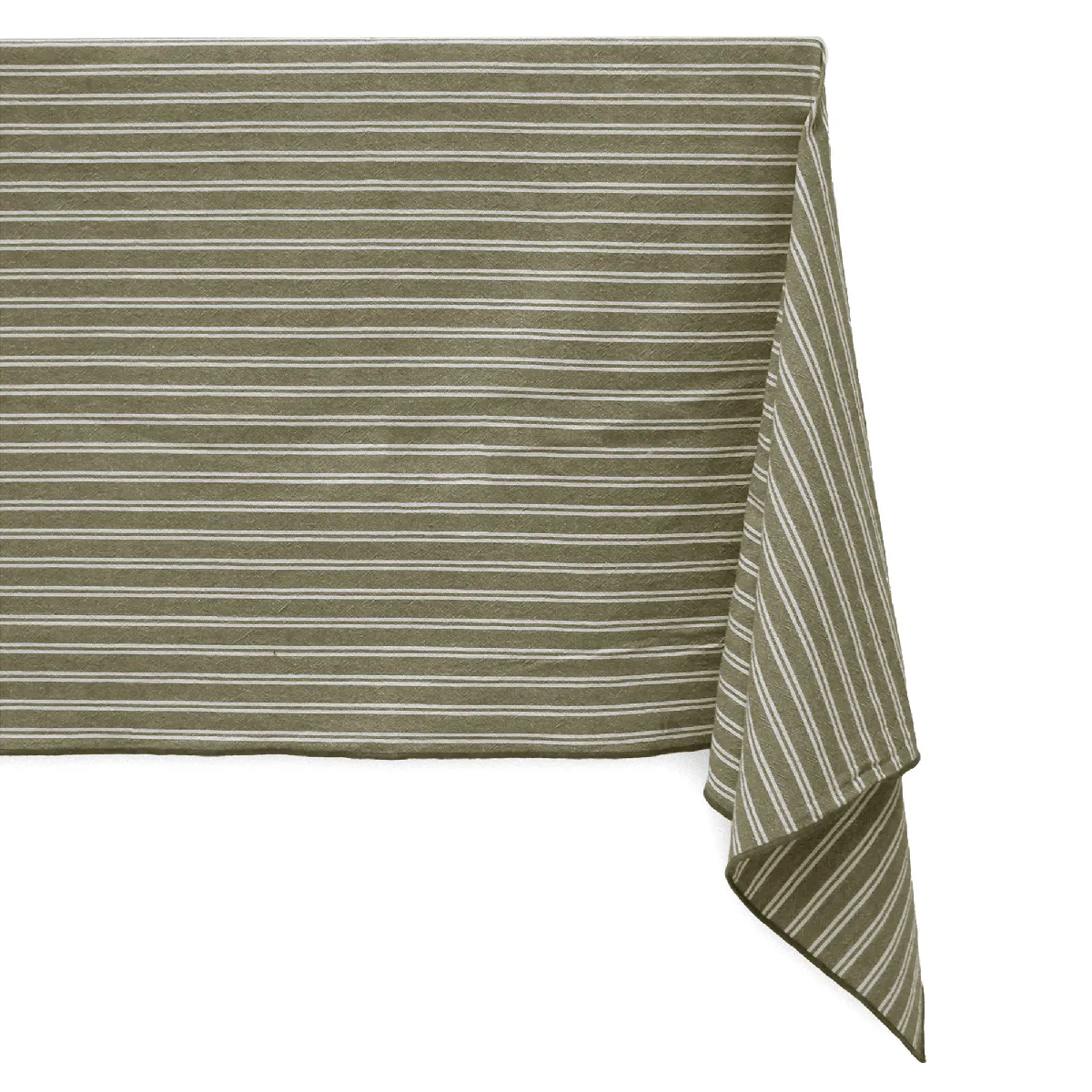 Nappe Carré 160x160 Cm Coton Lili Vert Kaki