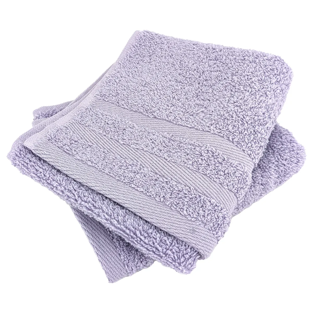 Lot De 2 Serviettes Invité 33x50 Cm Efficience Pure Violet Lavender