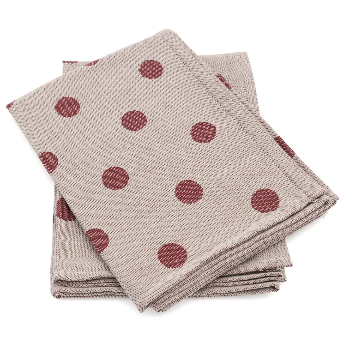 Lot De 2 Torchons De Cuisine Toile 50x70 Cm Coton Spot Bordeaux