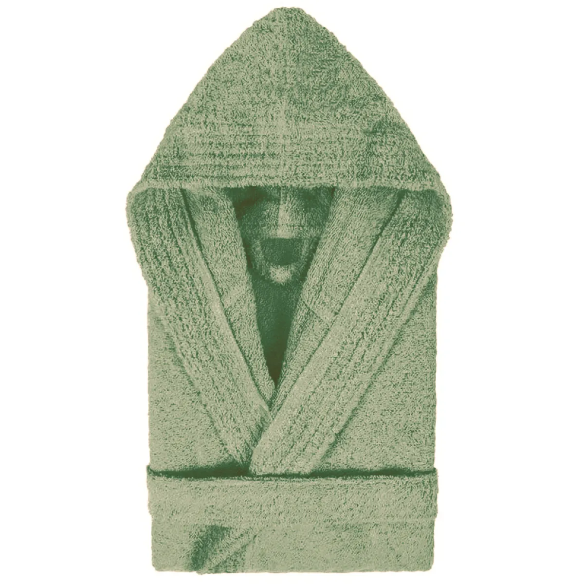 Peignoir À Capuche Enfant Pure Coton 10 Ans Vert Herbe