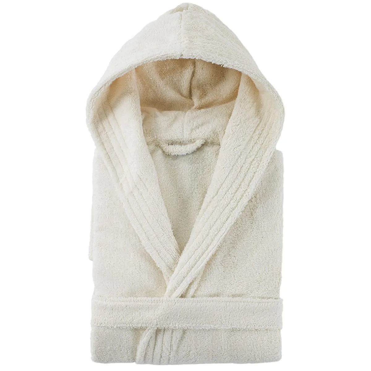 Peignoir À Capuche Adulte Pure Coton L Ivoire