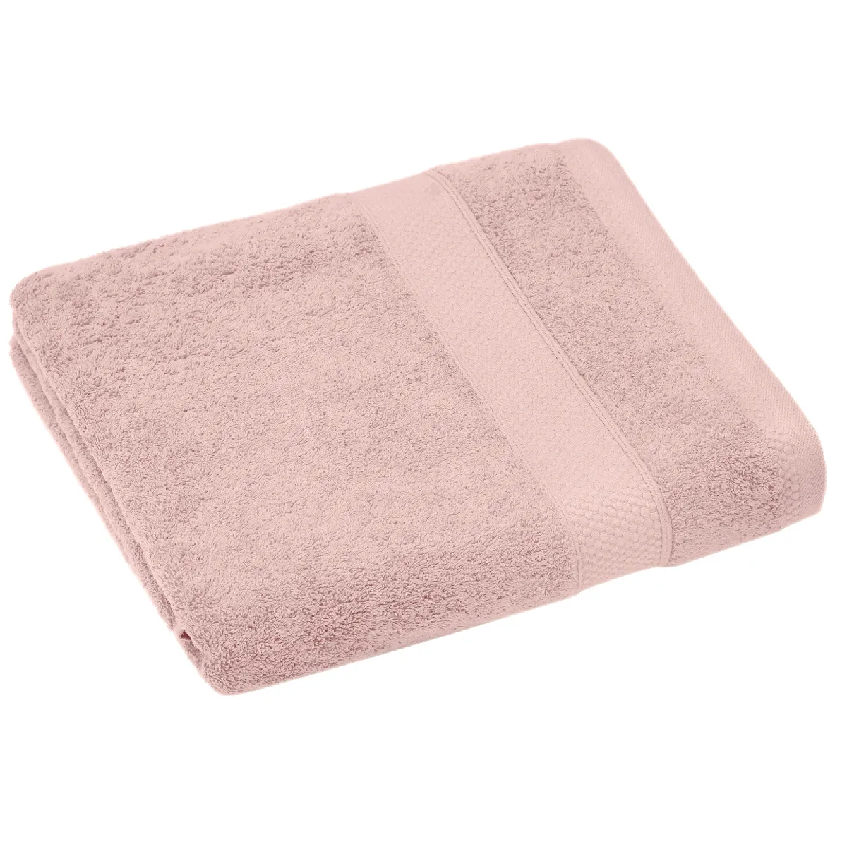 Drap De Douche Coton 550g/m2 70x130 Cm Collection Naïa Rose