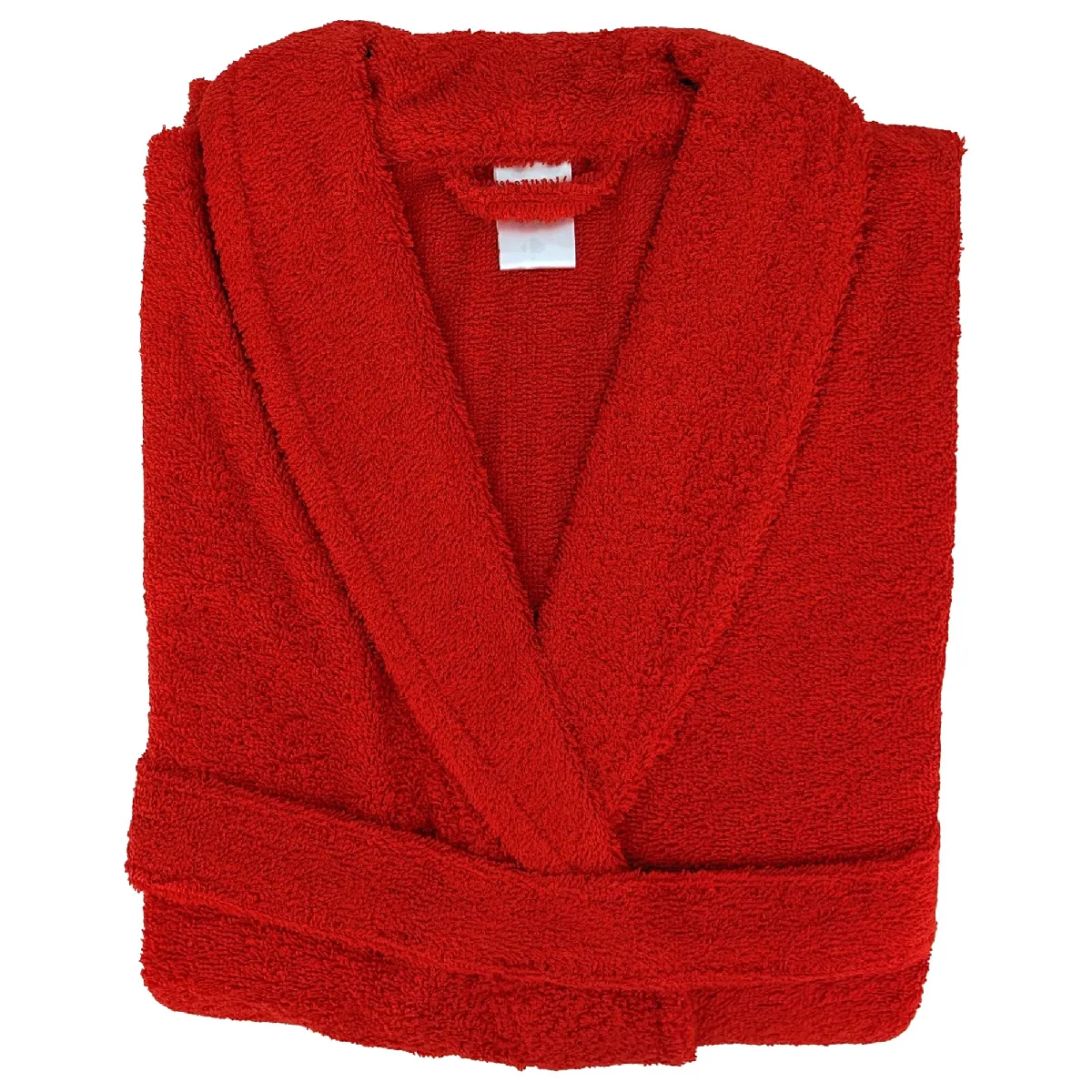 Peignoir Col Châle Adulte Alpha Coton Taille M Rouge