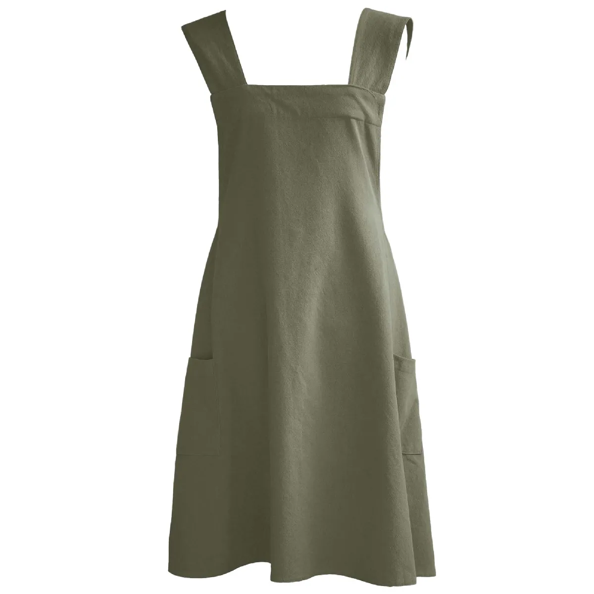 Tablier De Cuisine Coton 85x145 Cm Hono Vert Mousse