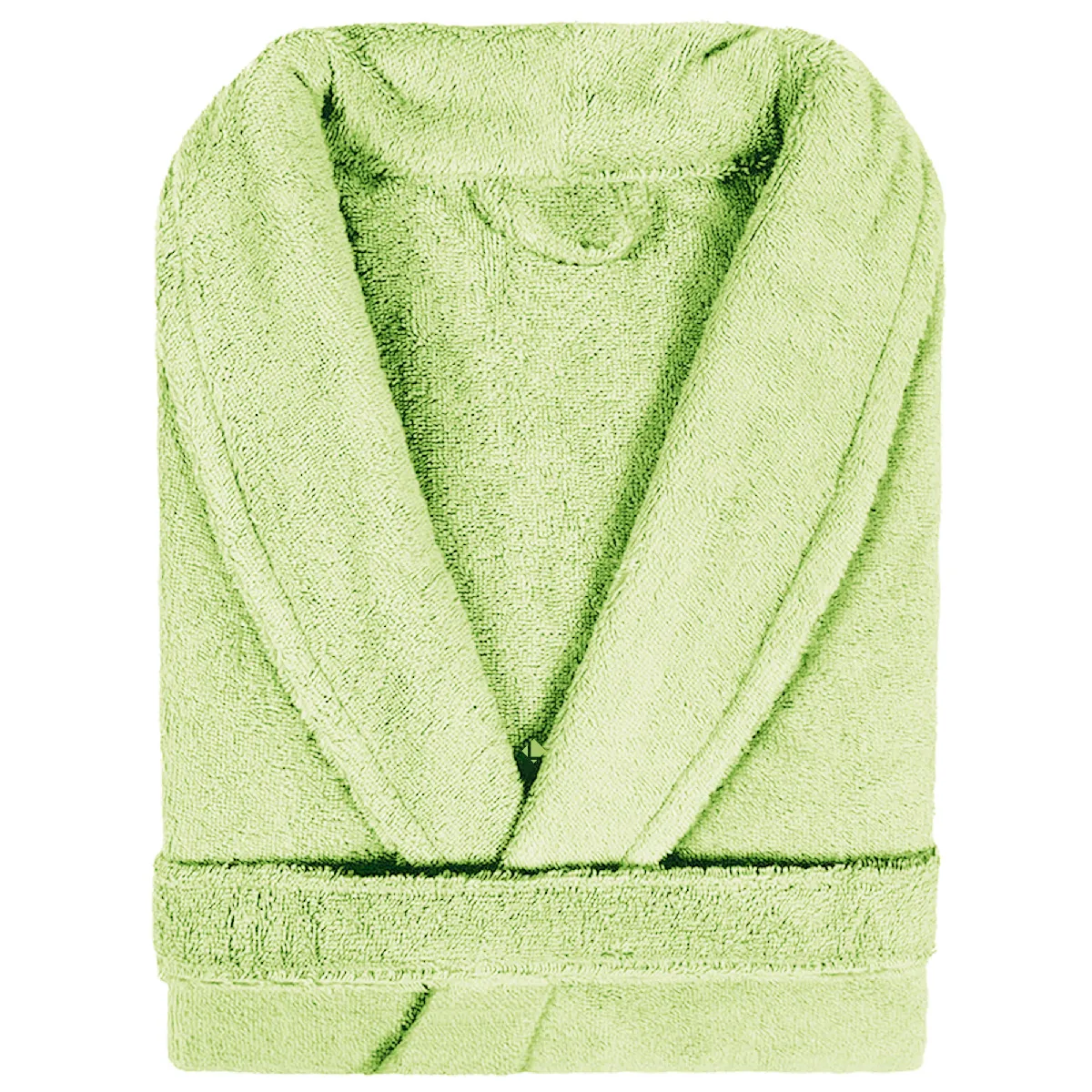 Peignoir Col Châle Adulte Pure Coton Xxl Vert Pomme