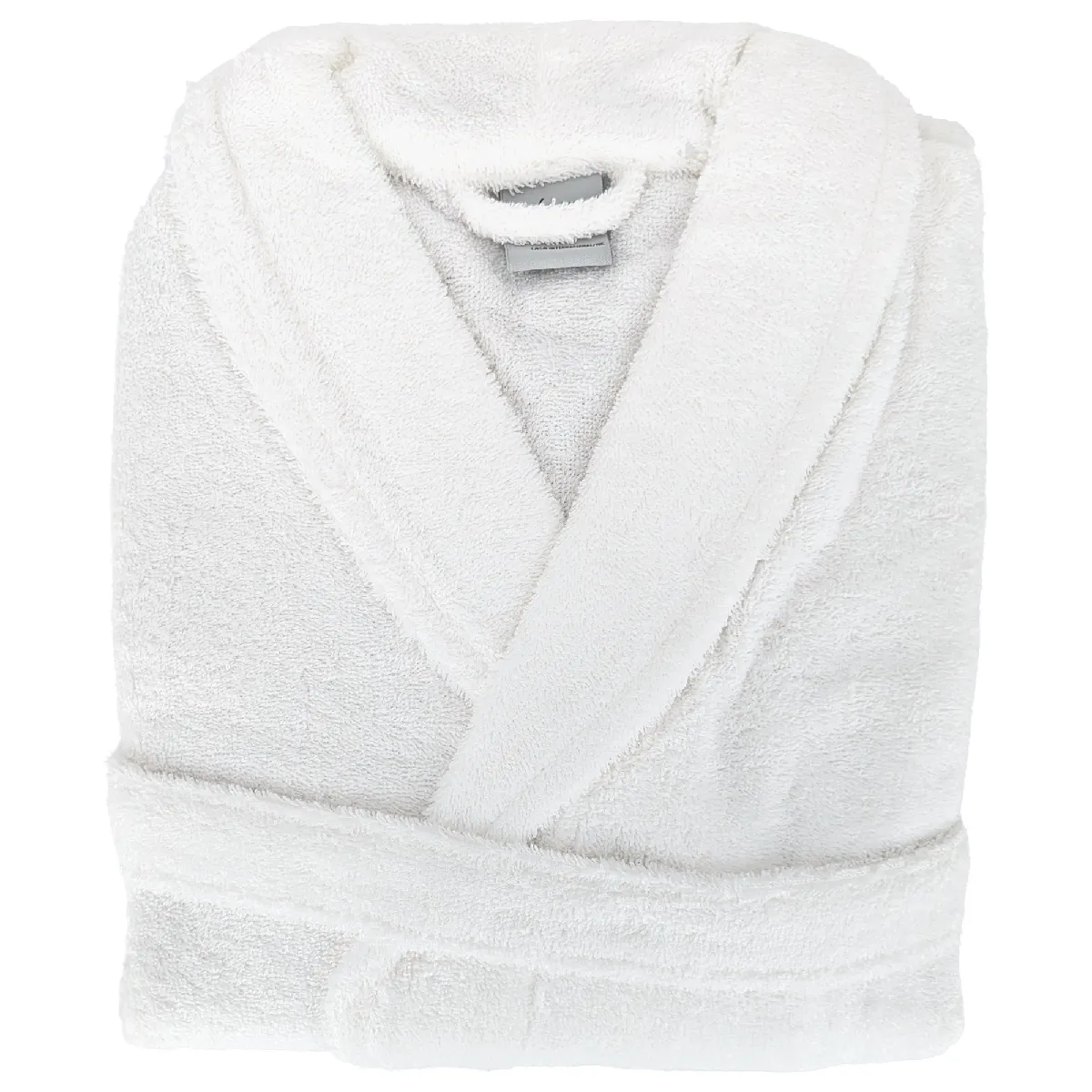 Peignoir Col Châle Adulte Pure Coton M Blanc