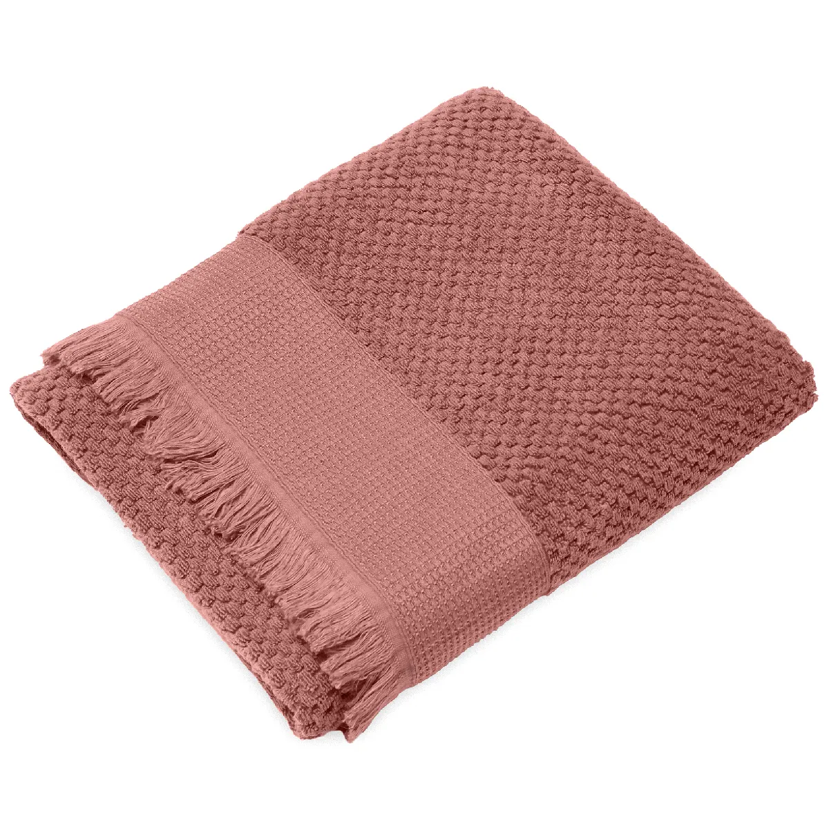 Drap De Bain 95x140 Cm Tethys Micro-coton Rose Pêche