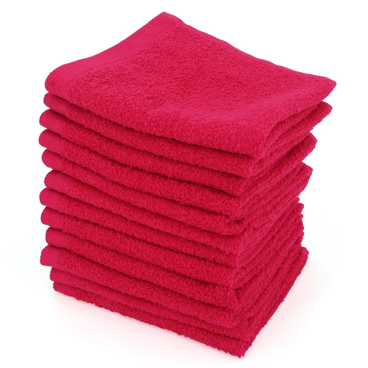 Lot De 12 Serviettes Invité 30x30 Cm Alpha Rose Fuschia