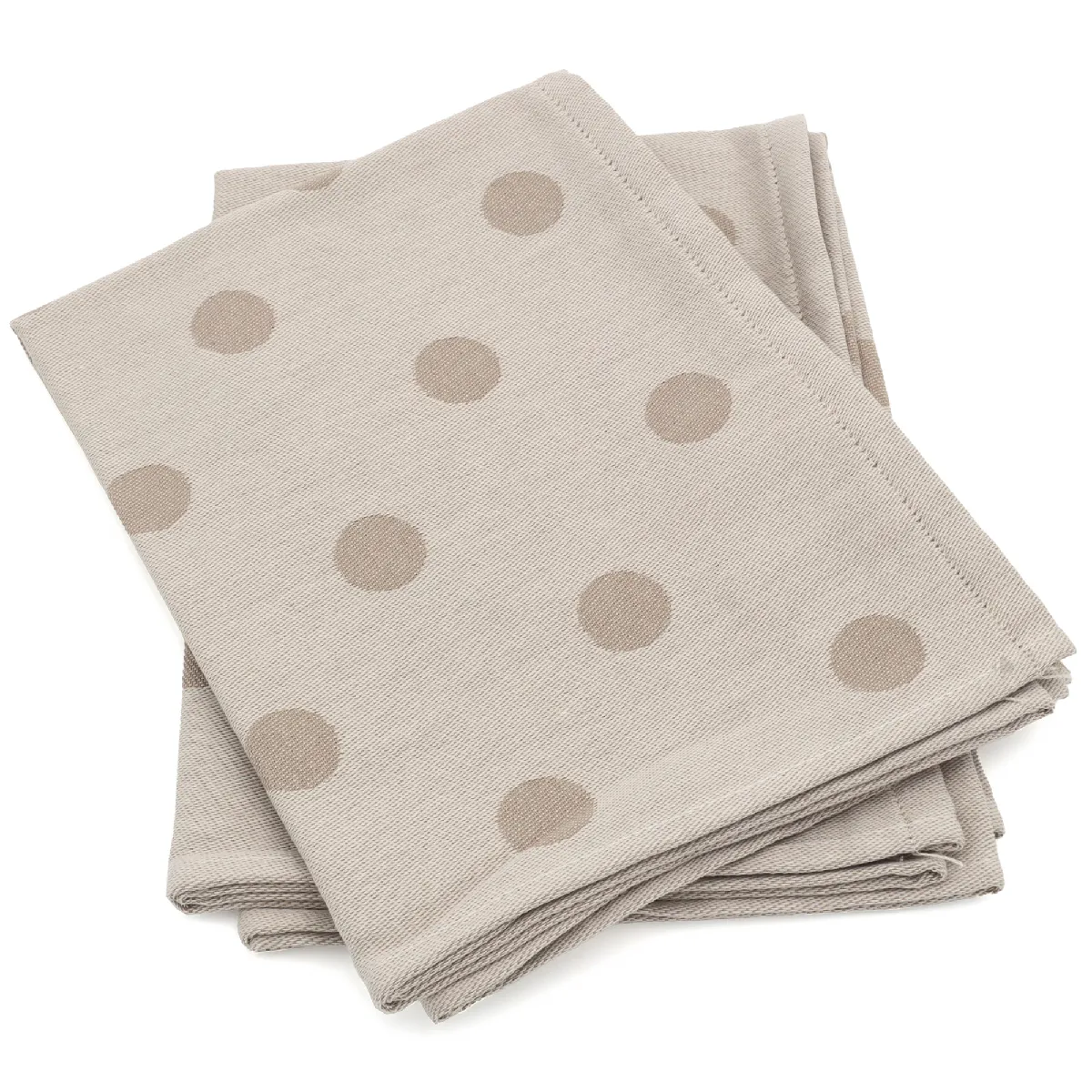 Lot De 2 Torchons De Cuisine Toile 50x70 Cm Coton Spot Marron