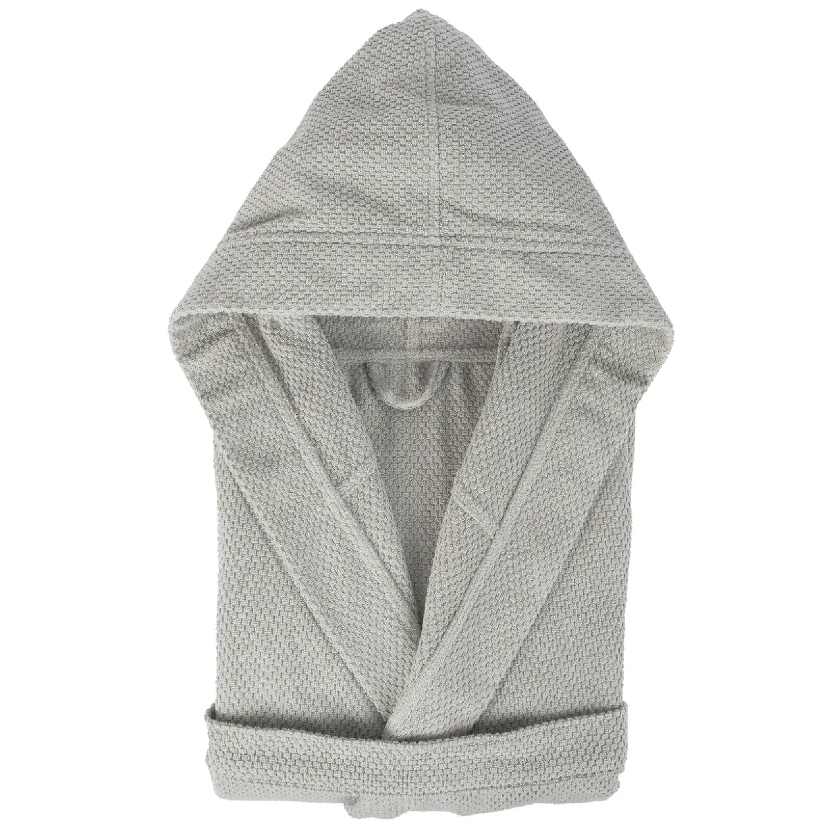 Peignoir À Capuche Adulte Dune Coton Xxl Gris Argent