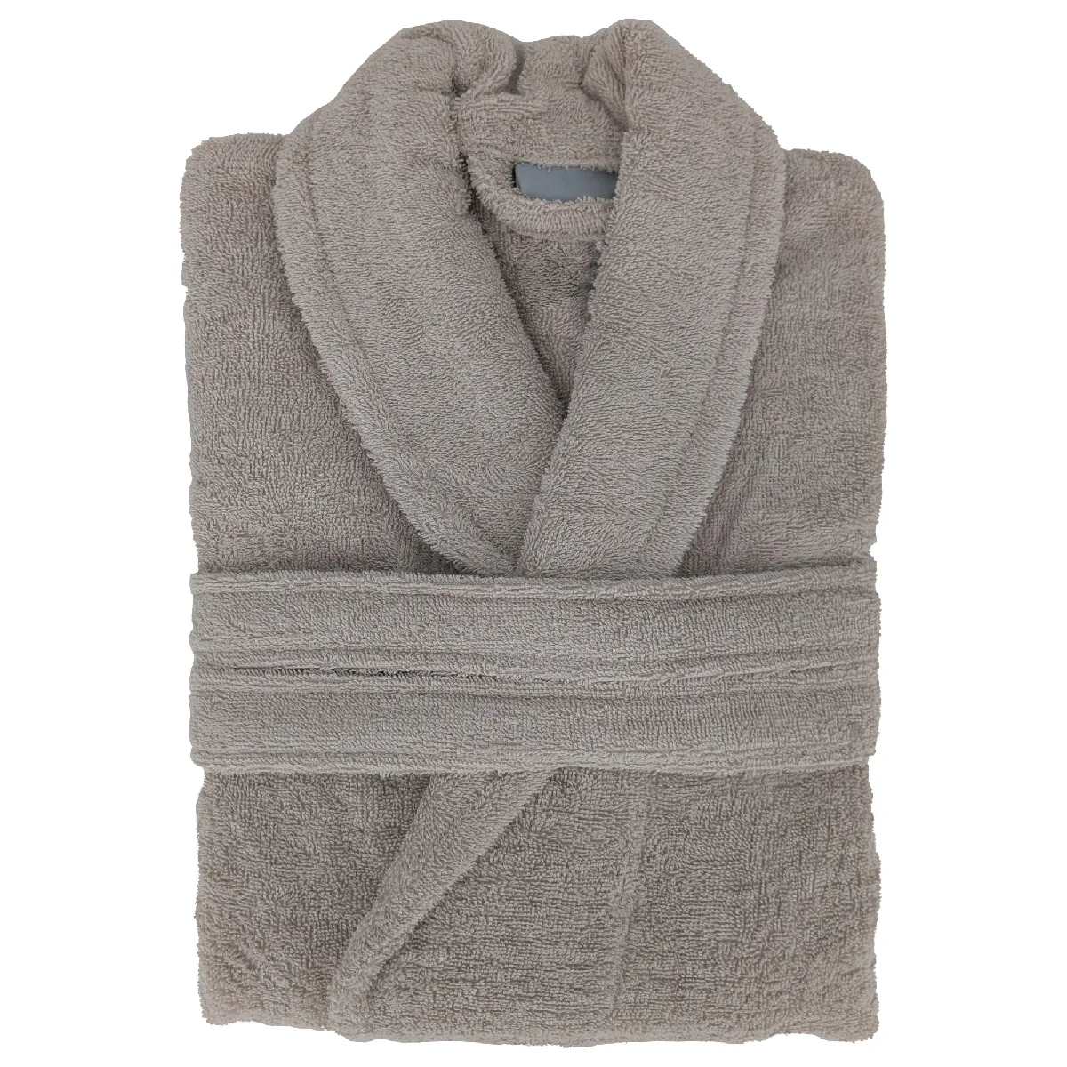 Peignoir Col Châle Naia Éponge Coton Taille S Beige Lin