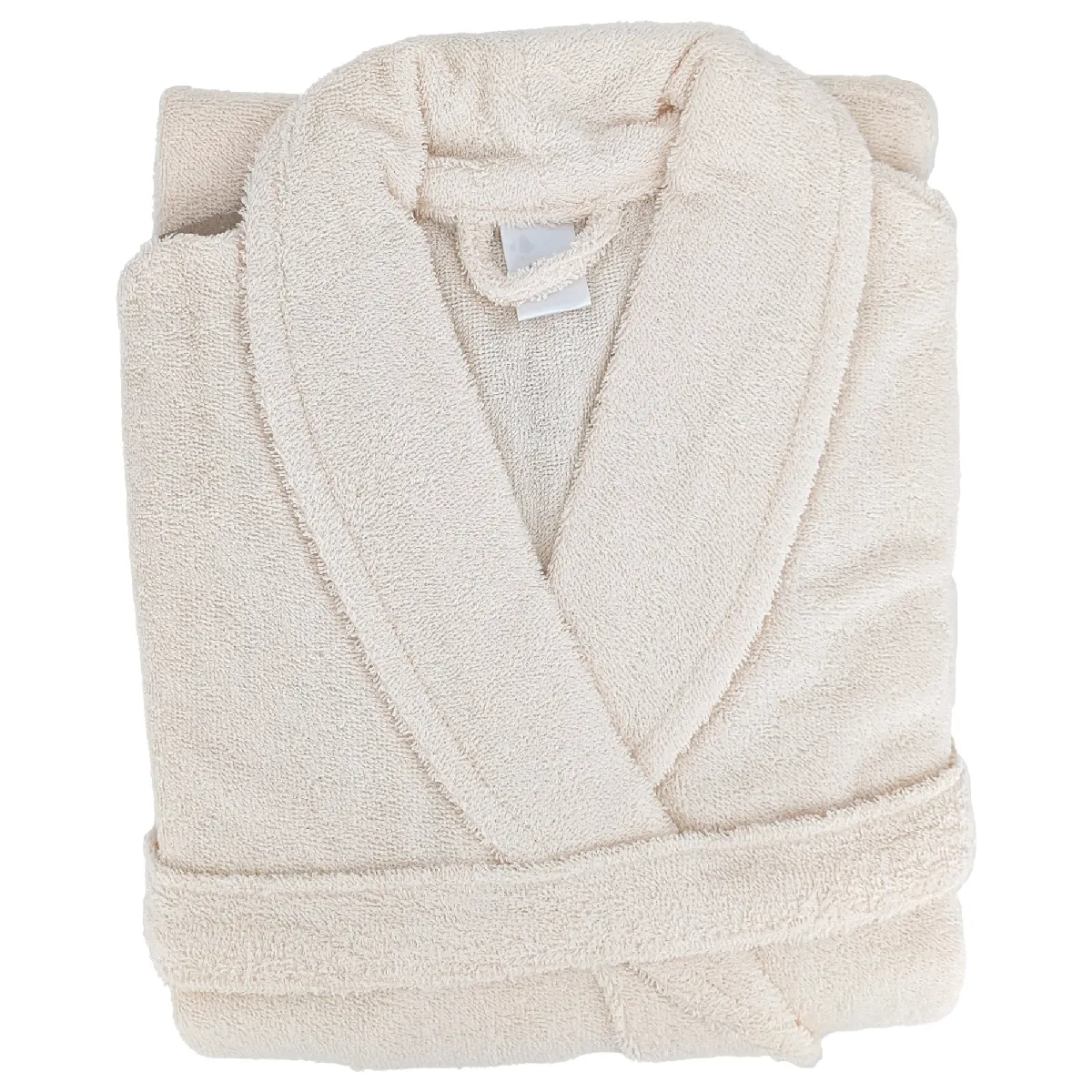 Peignoir Col Châle Adulte Alpha Coton Taille S Ivoire