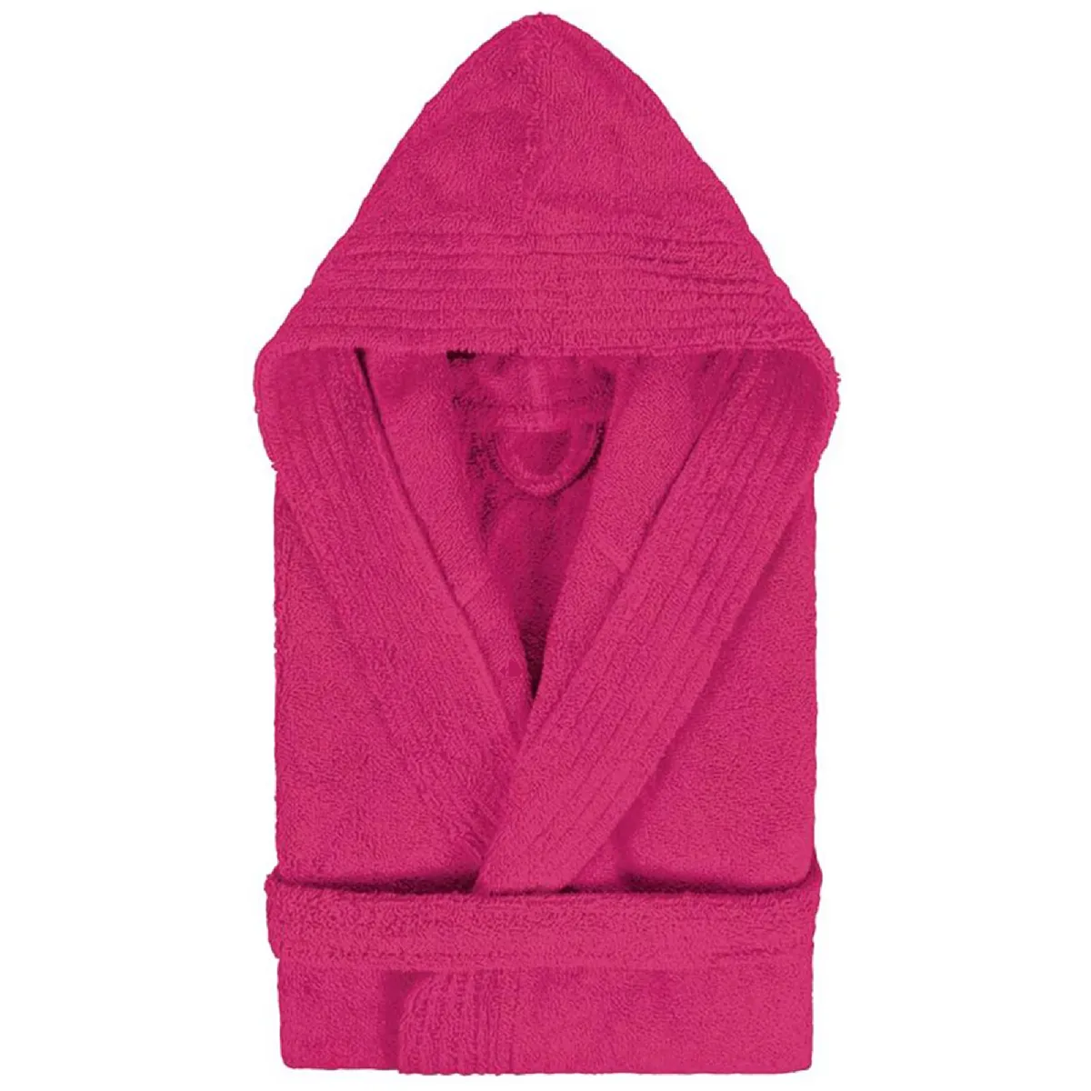 Peignoir À Capuche Enfant Pure Coton 8 Ans Rose Fuchsia