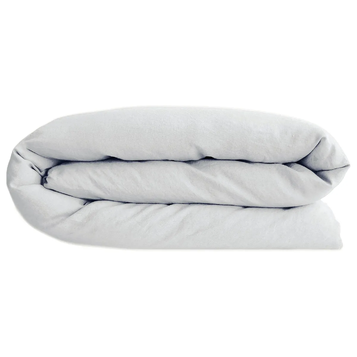 Housse De Couette Palace Pur Coton Lavé 140x200 Cm Uni Blanc Neige