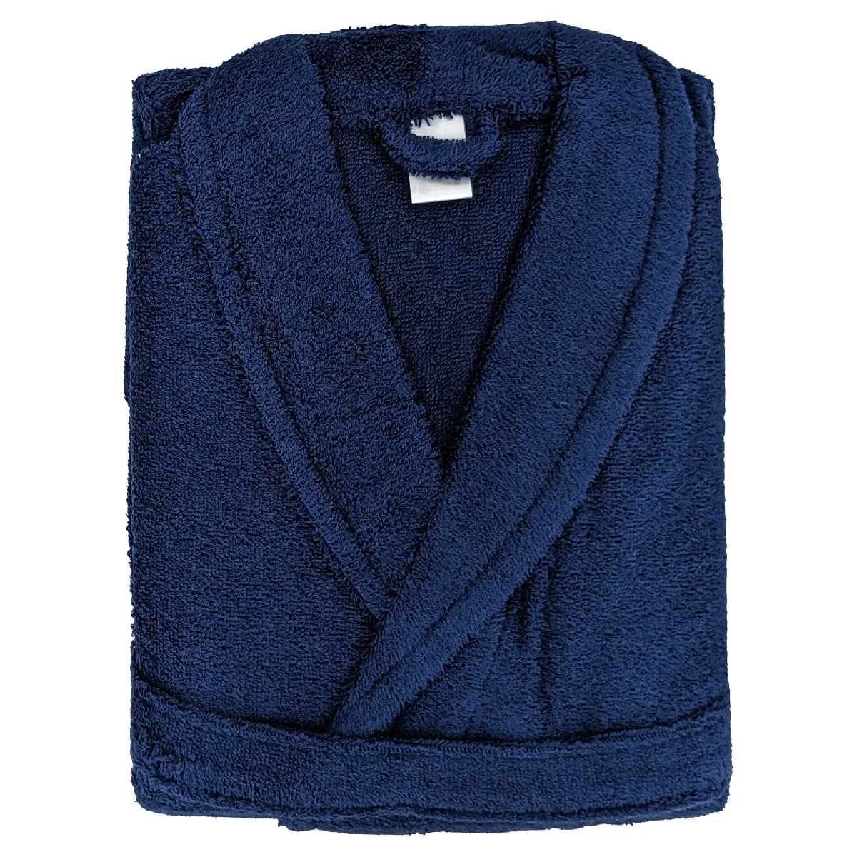 Peignoir Col Châle Adulte Alpha Coton Taille S Bleu Marine