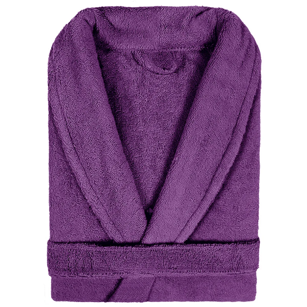 Peignoir Col Châle Adulte Pure Coton S Violet