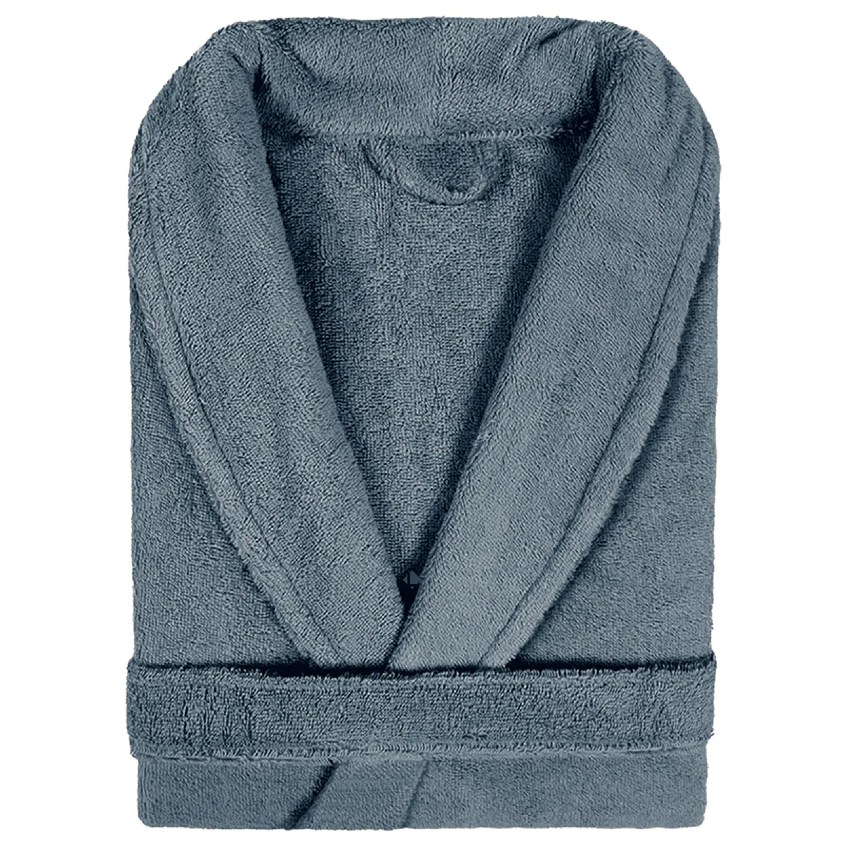Peignoir Col Châle Adulte Pure Coton M Gris Acier