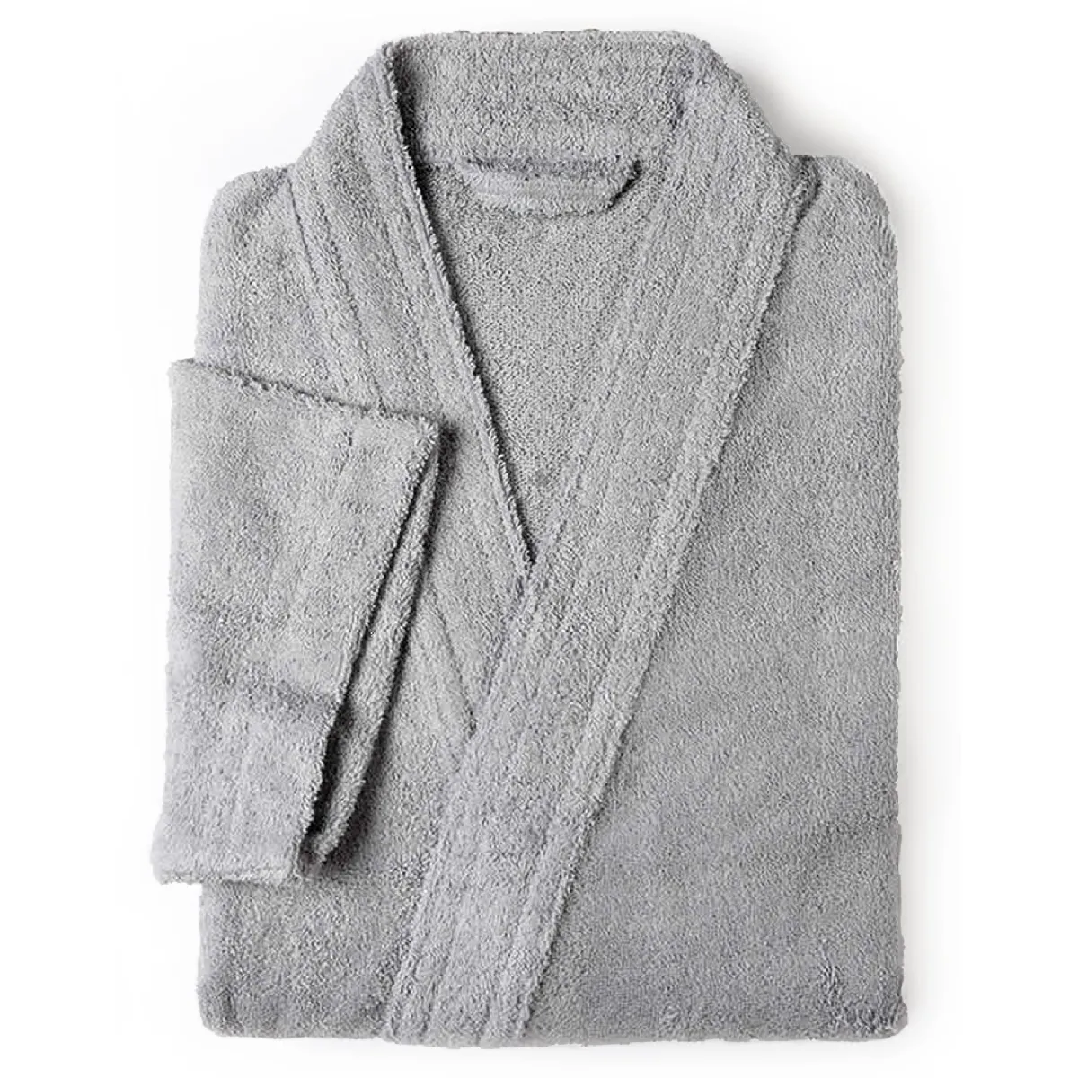 Peignoir Kimono Adulte Pure Coton L Gris Argent