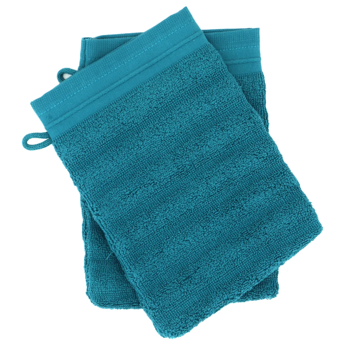 Lot De 2 Gants De Toilette 16x21 Cm Natural Stripes Canard
