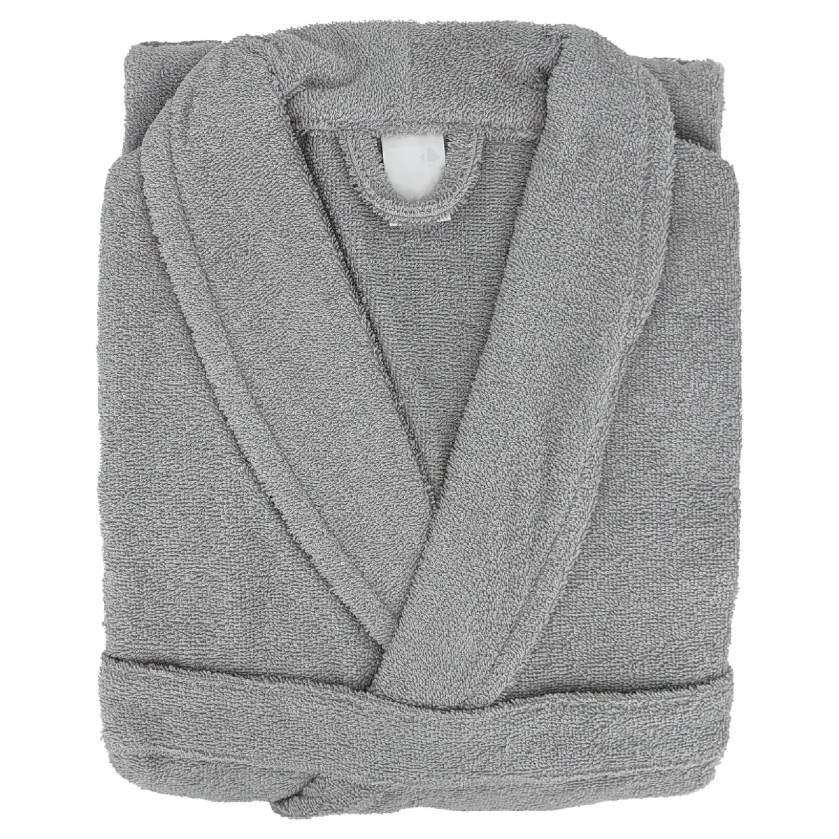 Peignoir Col Châle Adulte Alpha Coton Taille L Gris Argent