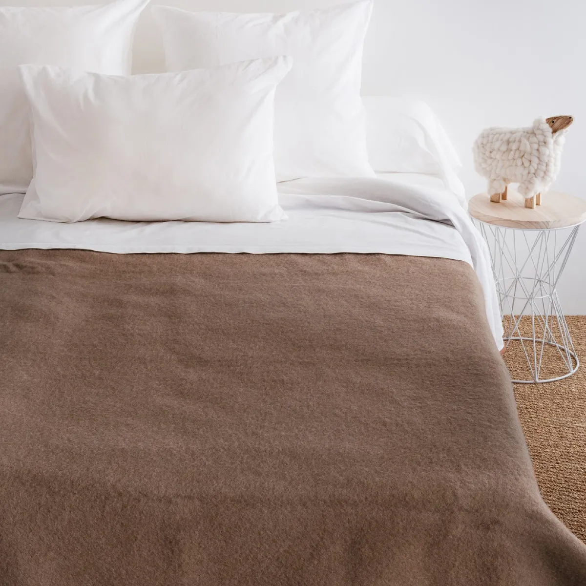 Linnea Volta Plaid 180 X 240 Cm Laine Marron