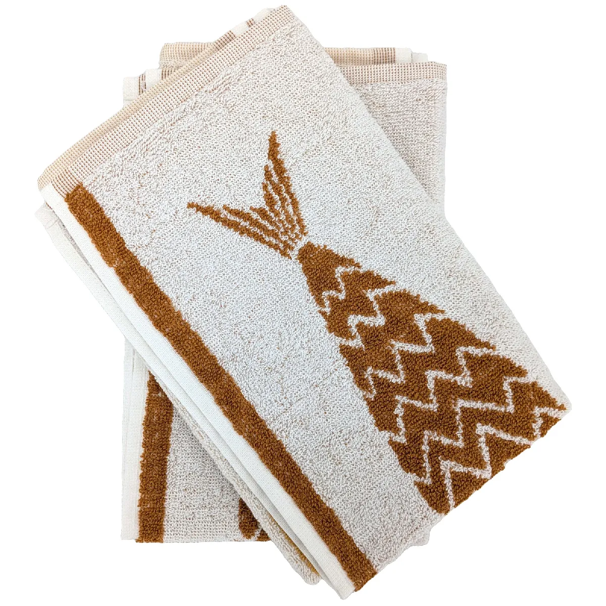 Lot De 2 Torchons De Cuisine Éponge 50x50 Cm Collection Maris Jaune