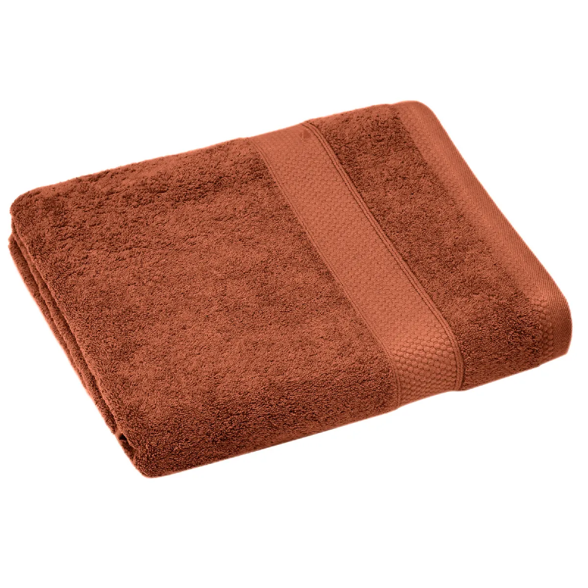 Serviette De Toilette Coton 550g/m2 50x90 Cm Naïa Orange Argile