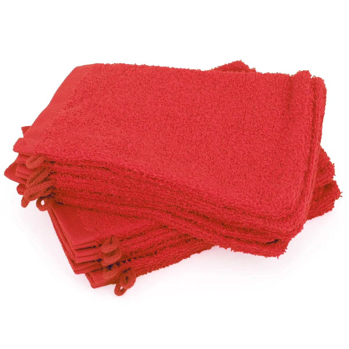 Lot De 12 Gants De Toilette 16x21 Cm Alpha Rouge