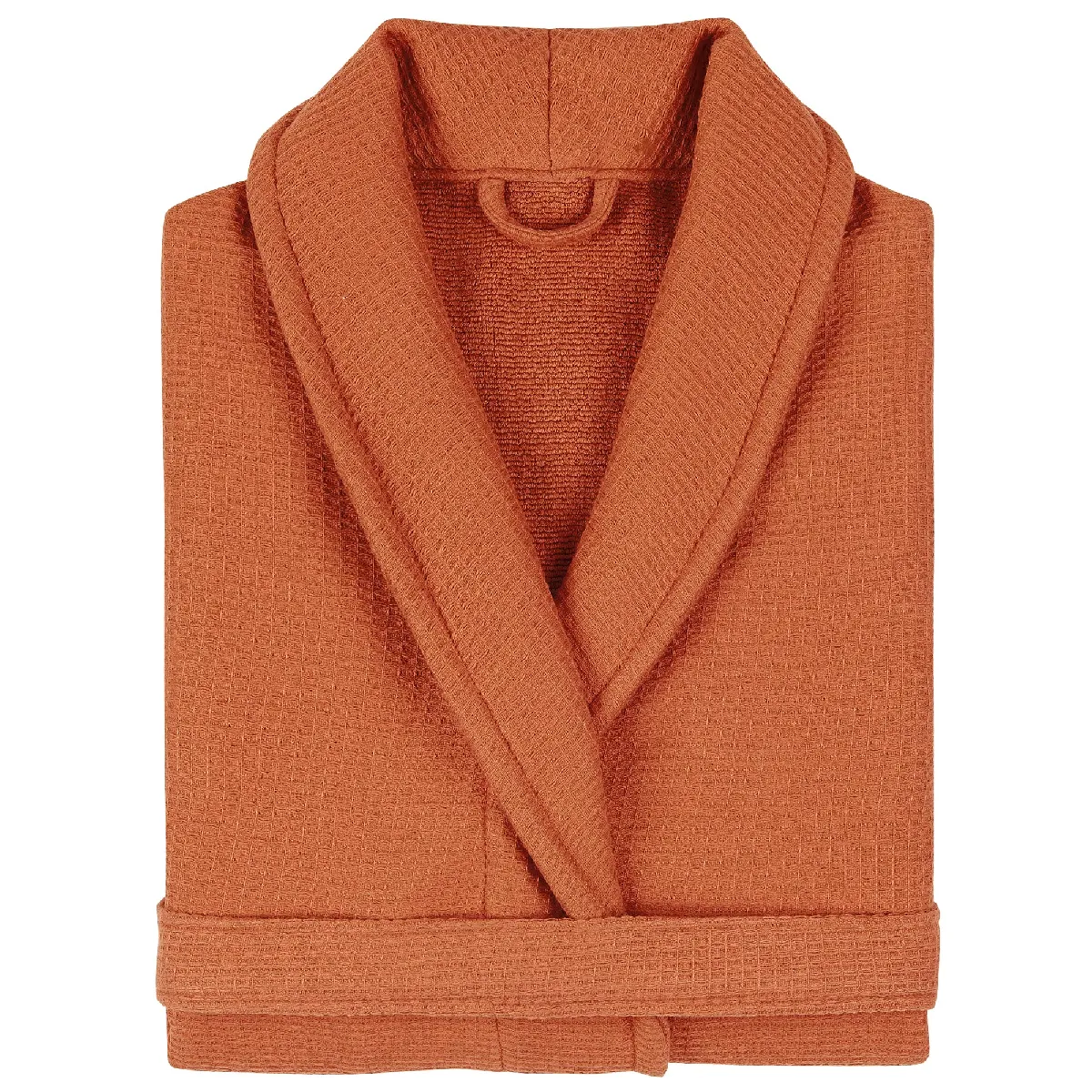 Peignoir Col Châle Adulte Natural Coton S Rouge Ocre
