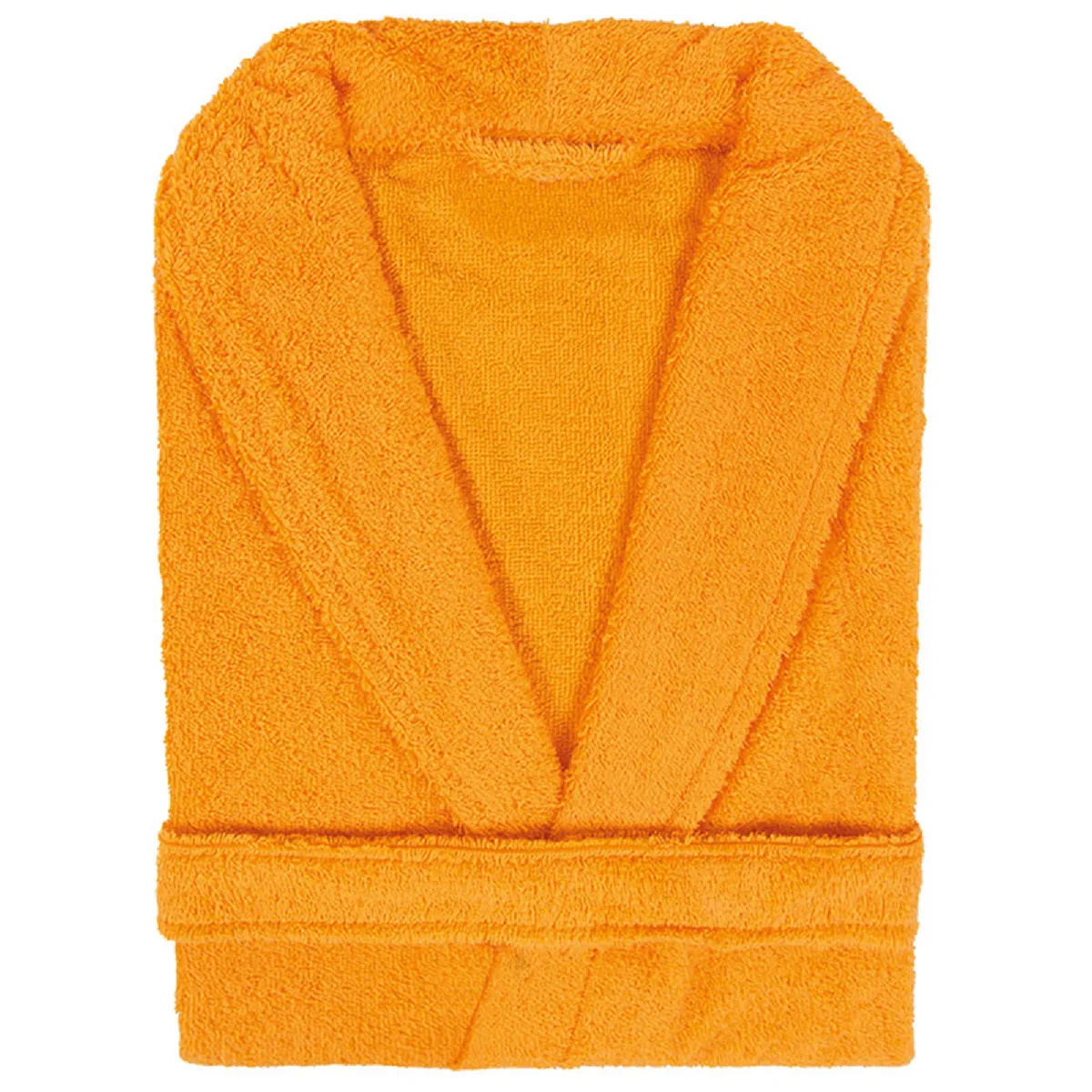 Peignoir Col Châle Adulte Pure Coton Xl Jaune Or