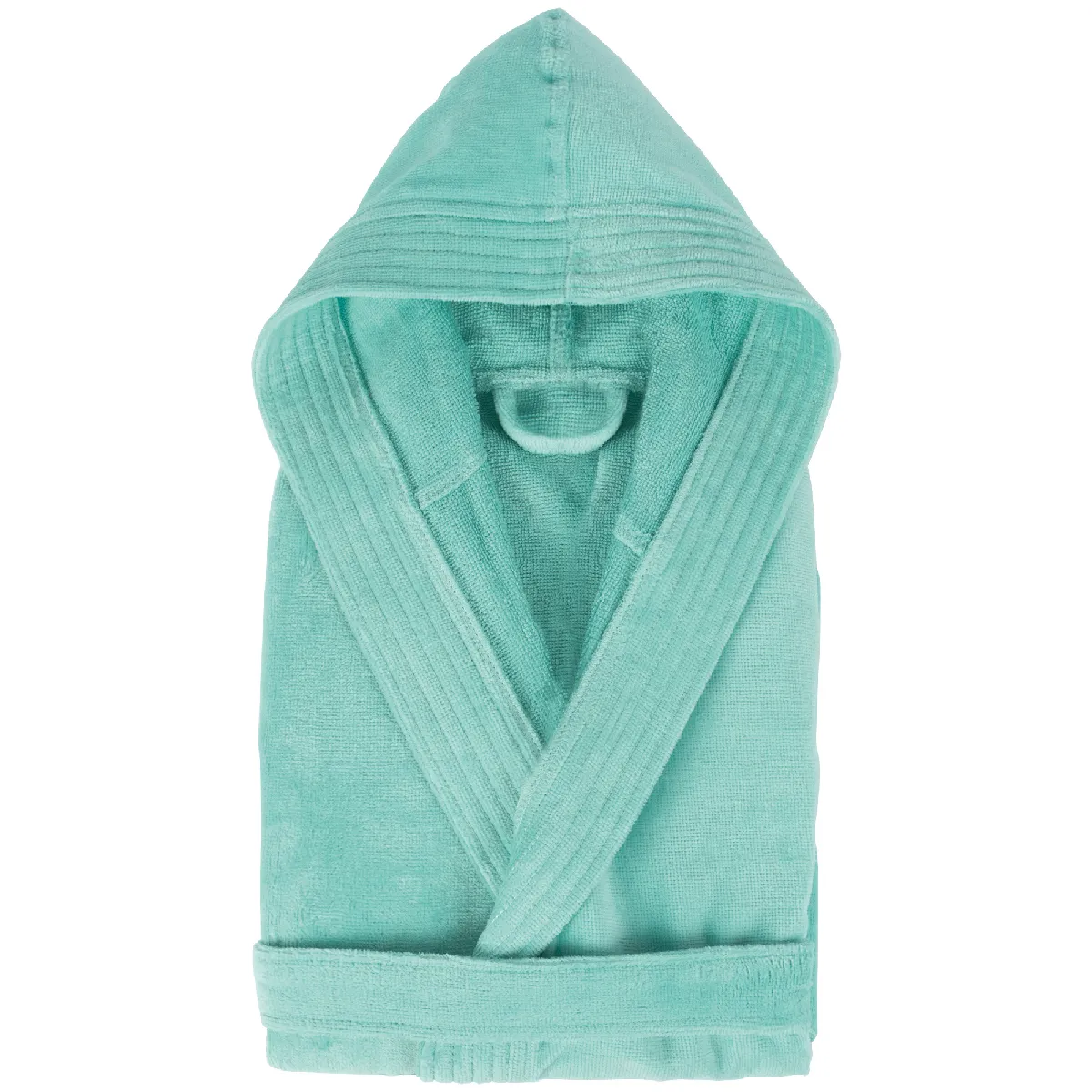 Peignoir À Capuche Adulte Cool Coton S Velours Vert Aguaverde