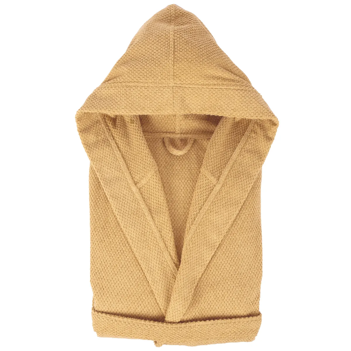 Peignoir À Capuche Adulte Dune Coton L Jaune-quartz