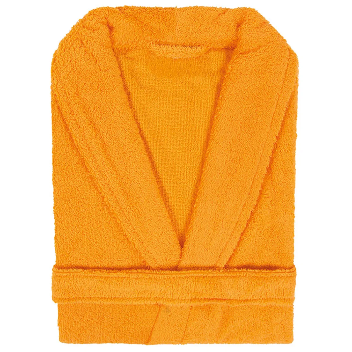 Peignoir Col Châle Adulte Pure Coton L Jaune Or