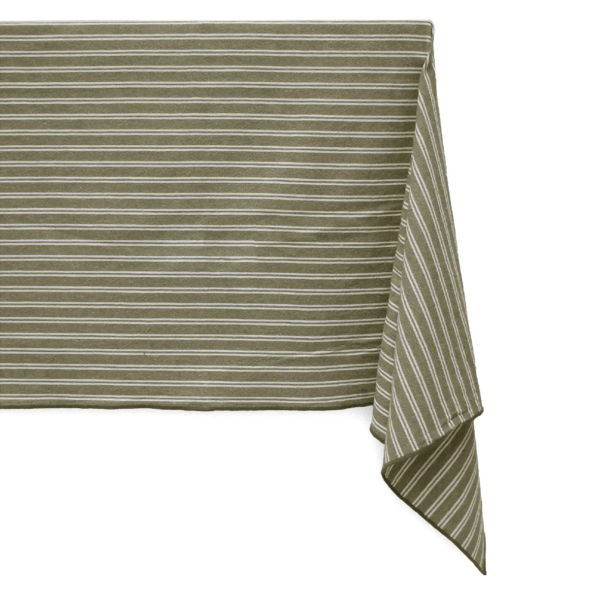 Nappe Rectangulaire 160x300 Cm Coton Lili Vert Kaki