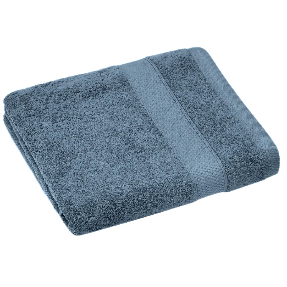 Drap De Douche Coton 550g/m2 70x130 Cm Naïa Bleu Orage