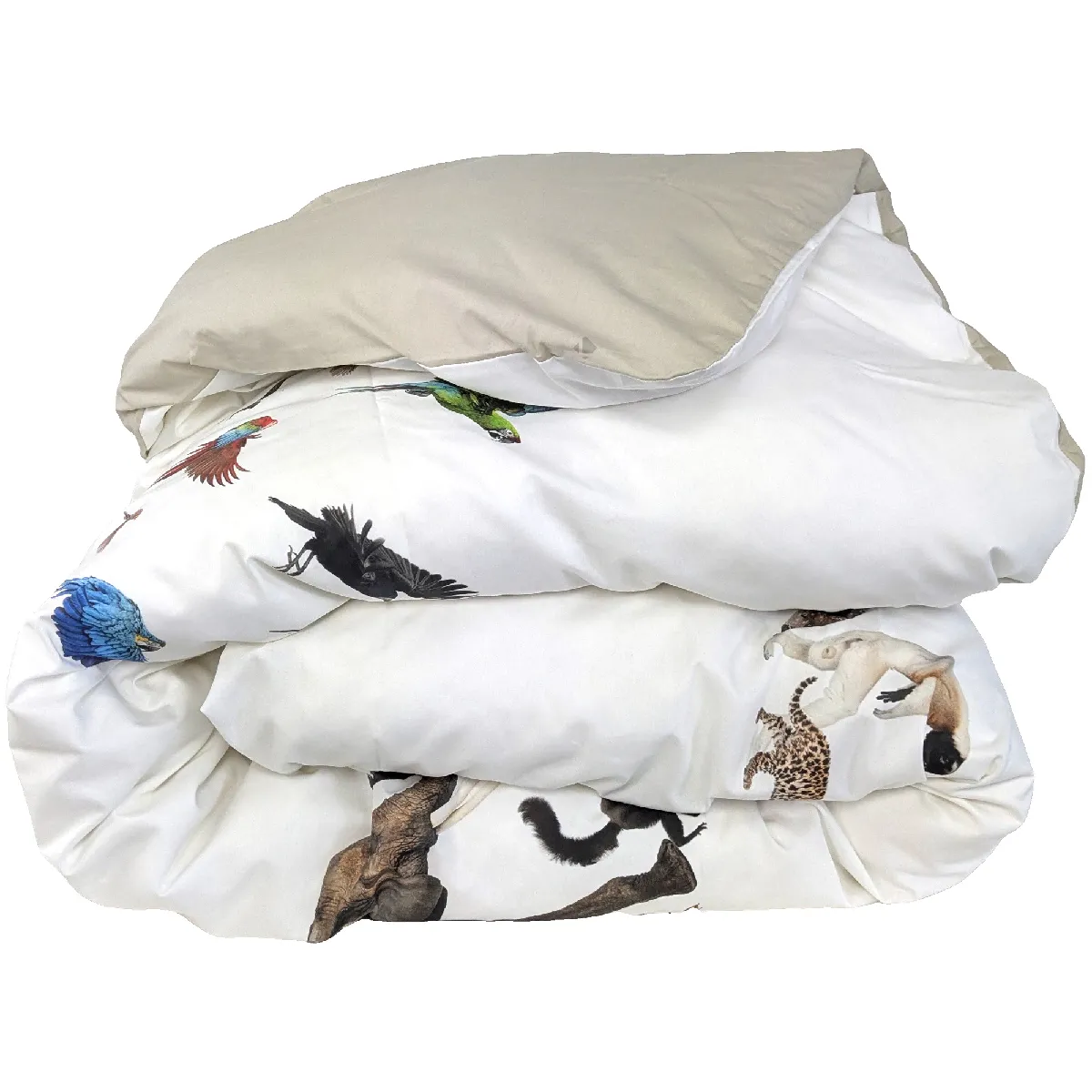Housse De Couette 140x200 Cm En 100% Percale De Coton Noé Blanc