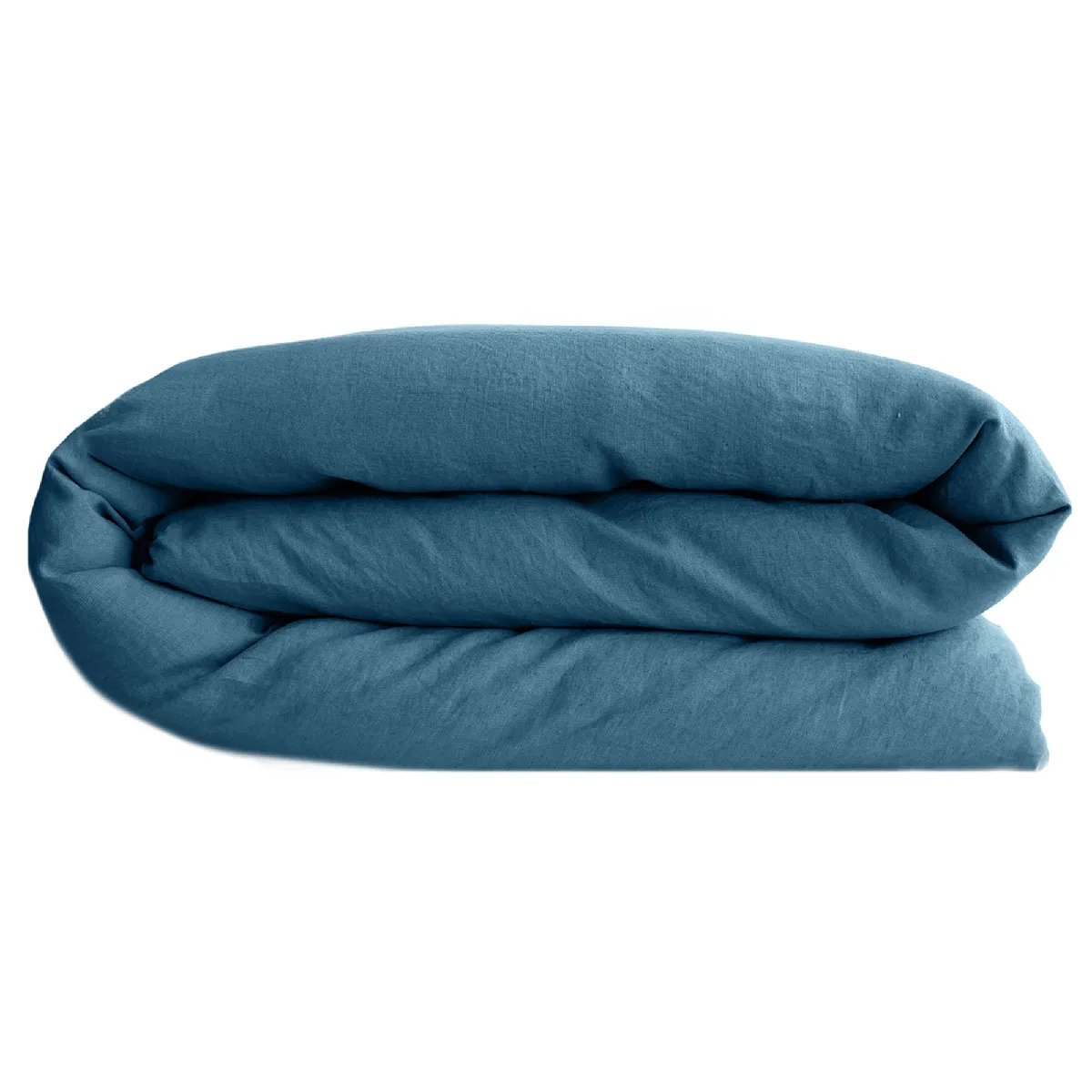Housse De Couette Lin Et Coton 240x220 Cm Collection Opera Bleu Marine