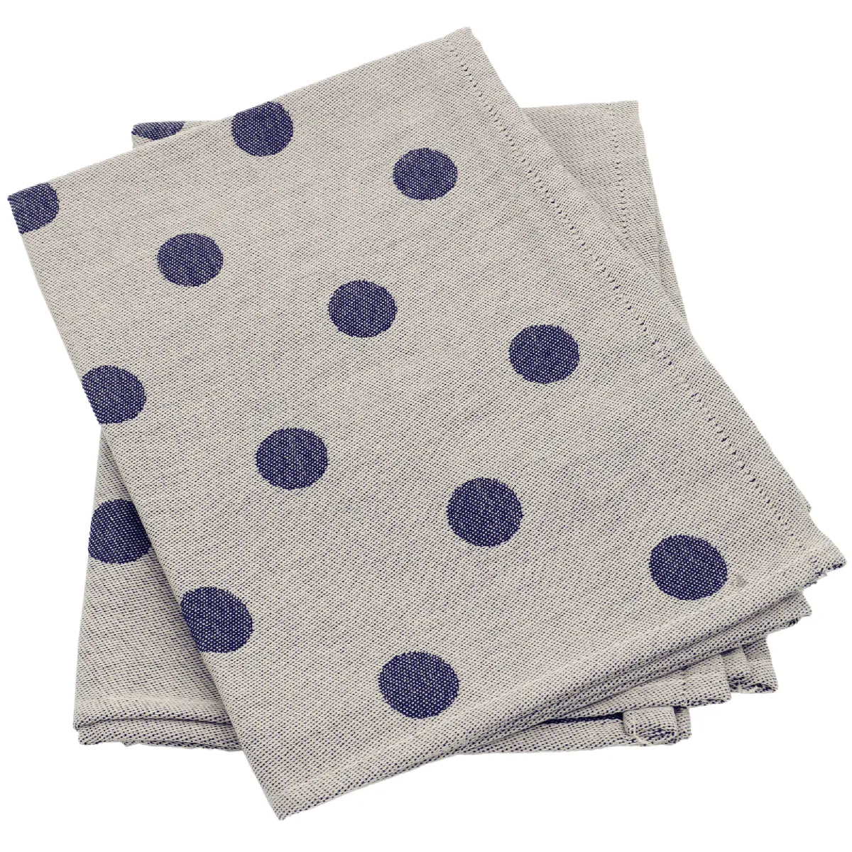 Lot De 2 Torchons De Cuisine Toile 50x70 Cm Coton Spot Bleu