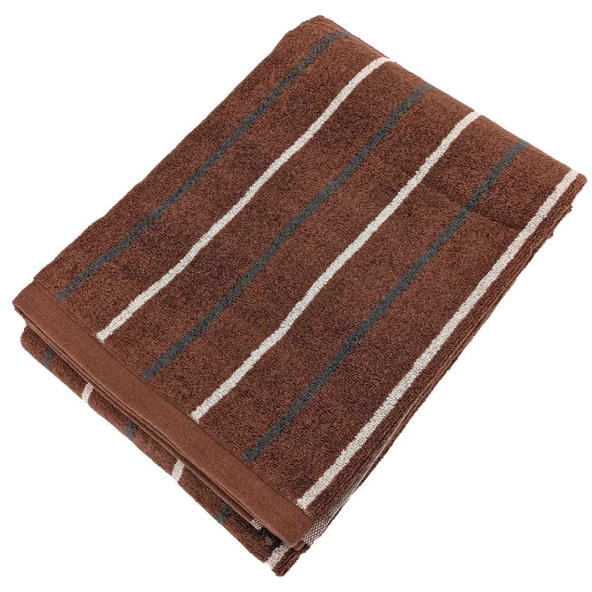 Drap De Bain 100x150 Cm Bold Éponge En 100% Marron Terracotta