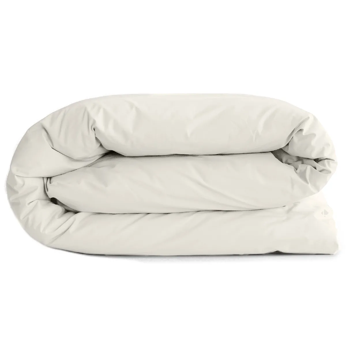 Housse De Couette Uni 260x240 Cm Percale De Coton Manoir Ivoire