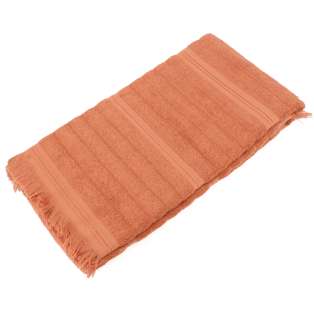 Drap De Douche 70x140 Cm Natural Stripes Ocre
