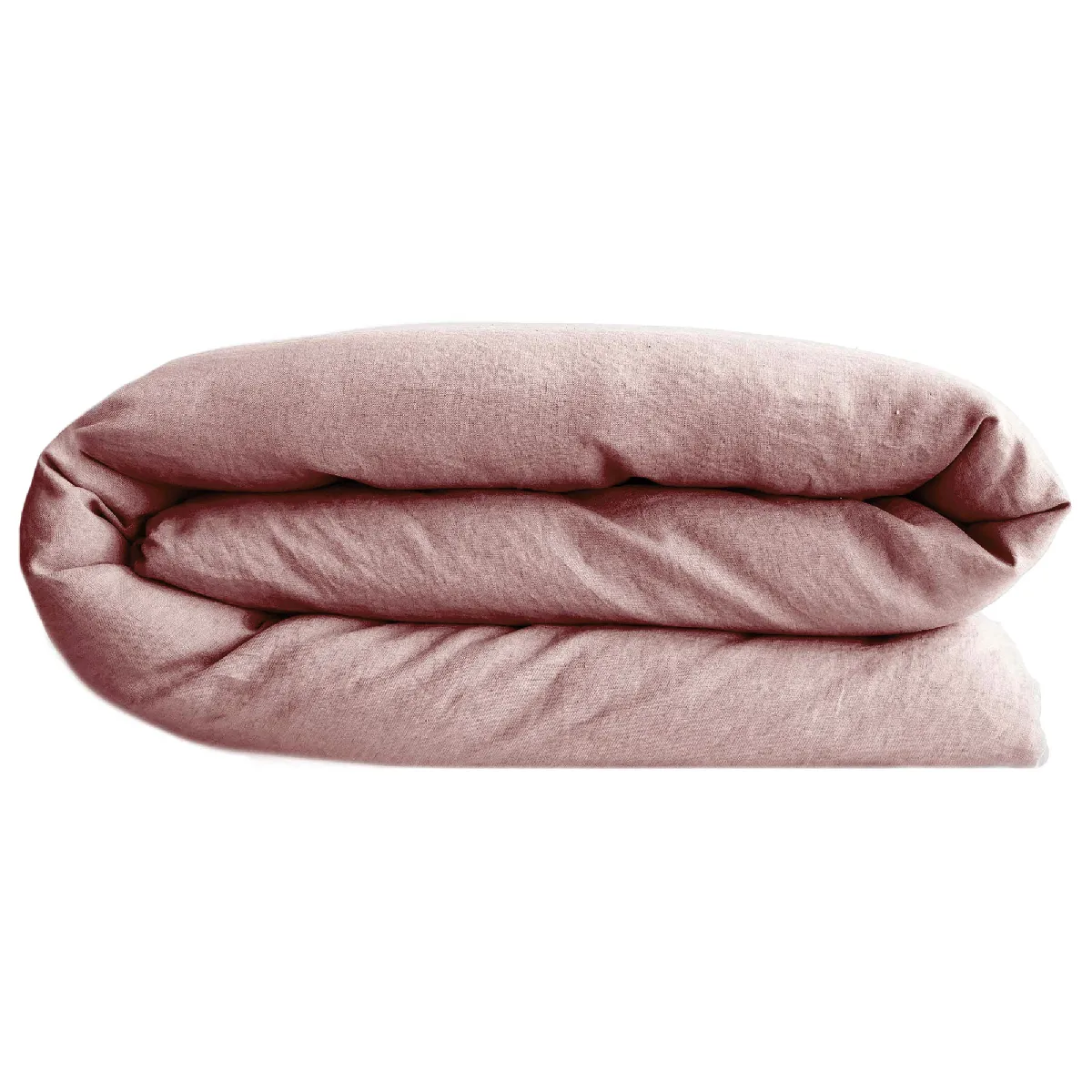 Housse De Couette Palace Pur Coton Lavé 240x220 Cm Uni Rose