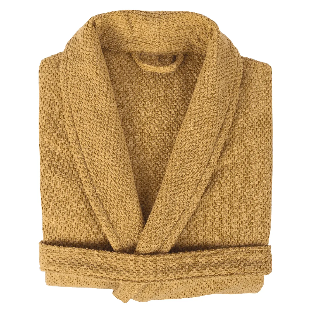 Peignoir Col Châle Adulte Dune Coton Xl Jaune-quartz