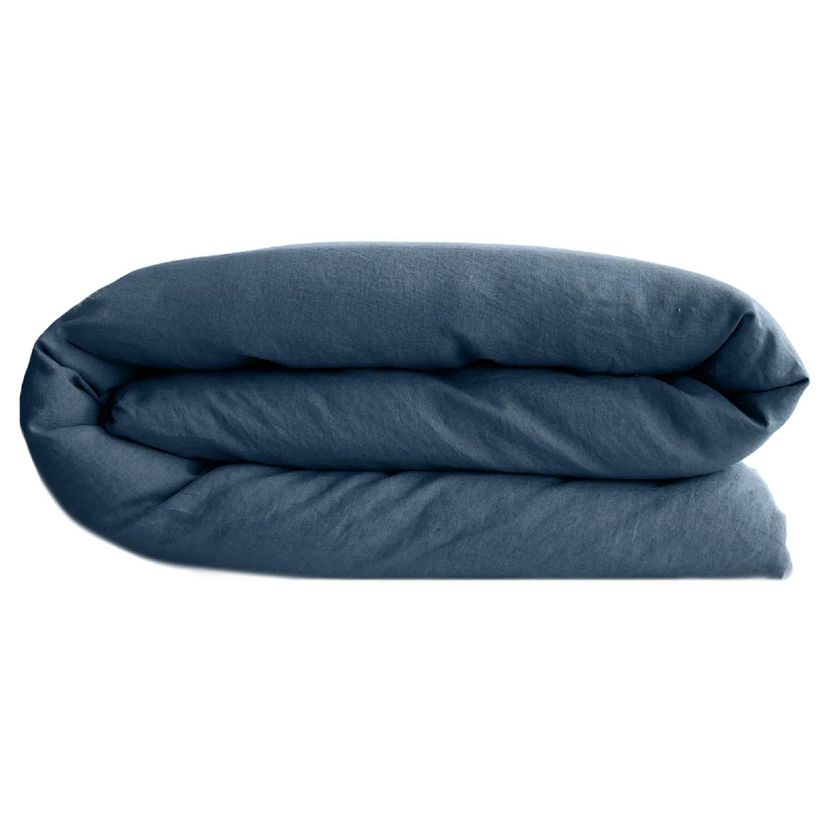 Housse De Couette Lin Et Coton 240x220 Cm Collection Opera Bleu Ardoise