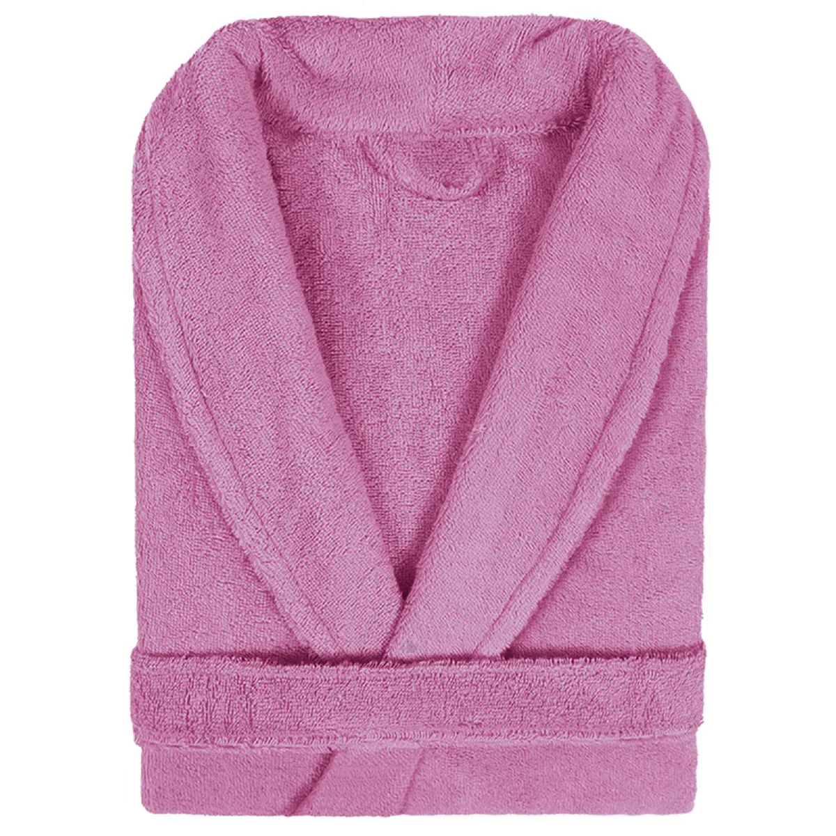 Peignoir Col Châle Adulte Pure Coton S Rose Lavande